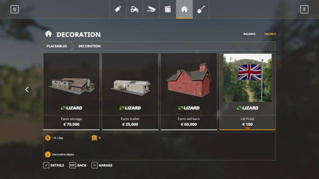 FS19 UK Flag v1.0