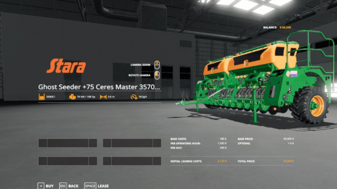 FS19 Crazy Ghost Multi Seeder +75m