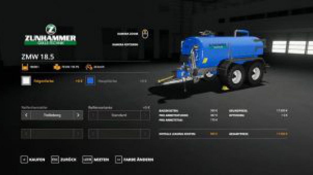 FS19 Zunhammer milk and water barrel v1.1