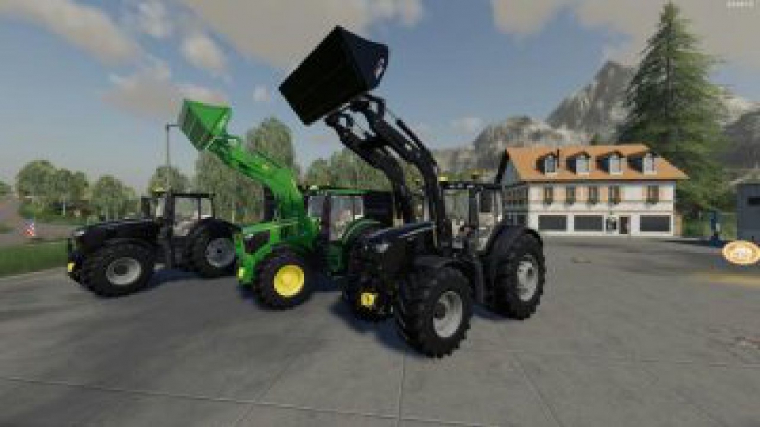 FS19 John Deere 6R + 643R Green + Black Pack v1.0