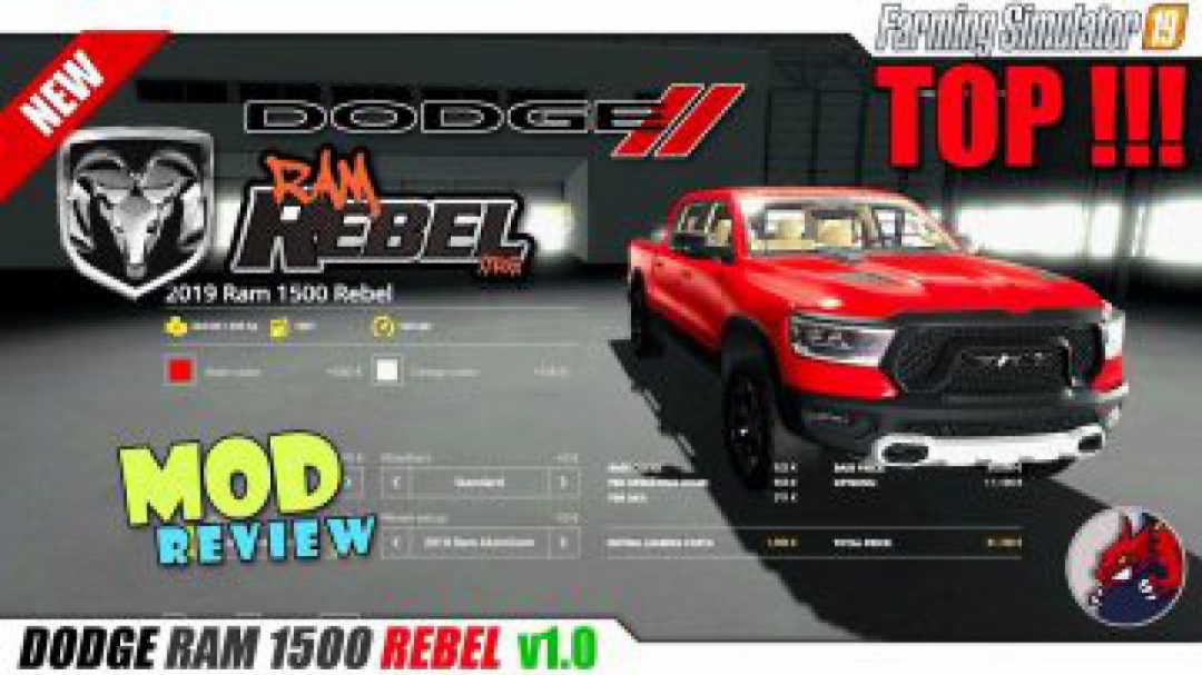 FS19 Dodge Ram 1500 Rebel v1.1