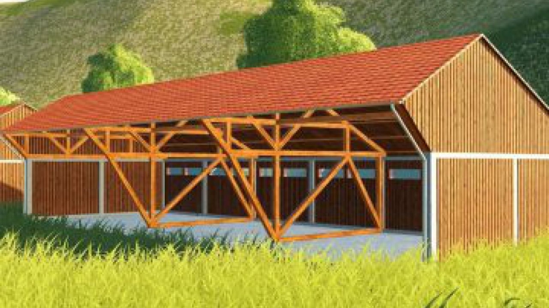 FS19 Large wooden building v1.0