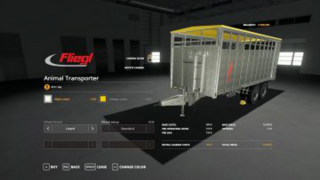 FS19 Fliegl animal trailer v1.0