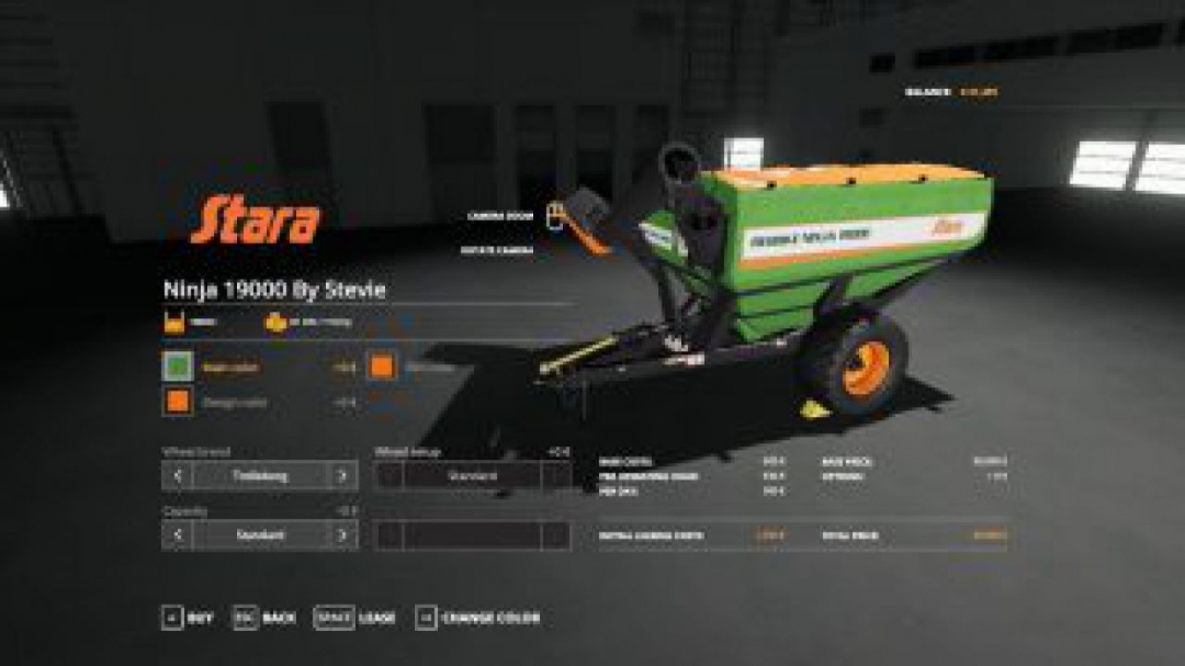 FS19 Stara Ninja 19000 Auger Wagon