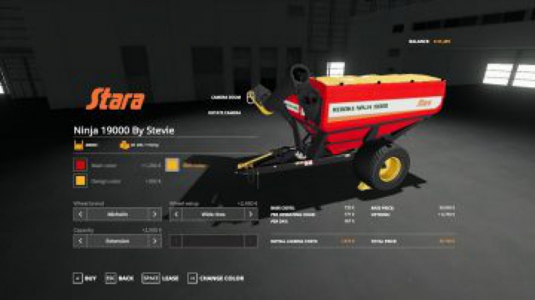 FS19 Stara Ninja 19000 Auger Wagon