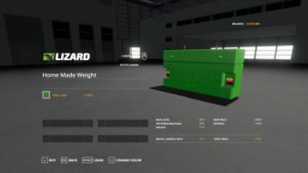 FS19 Home made weight with multicolor V1.0