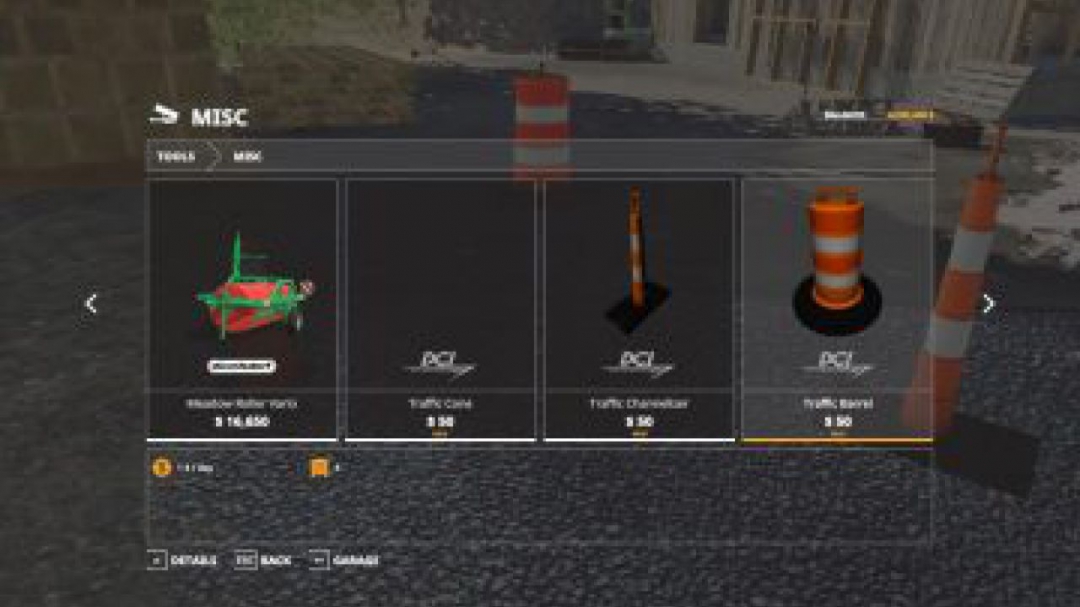 FS19 Placeable traffic cones v1.0