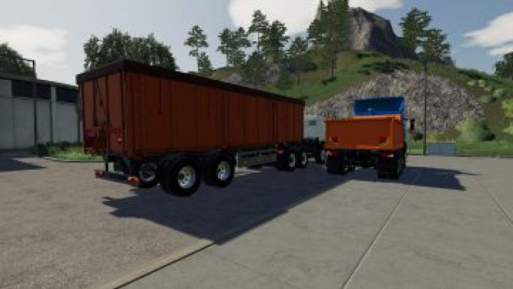 fs19-mods, FS19 Kamaz 53212 plus semi trailer