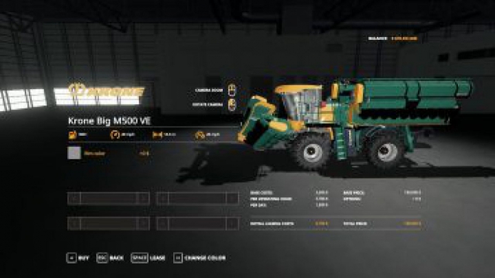 fs19-mods, FS19 Krone BiG M500 VE Update fix v1.0