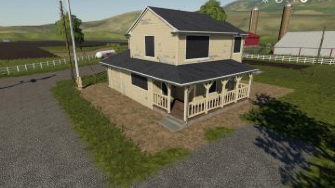 FS19 Placeable 4 bedroom house with sleep trigger v1.0