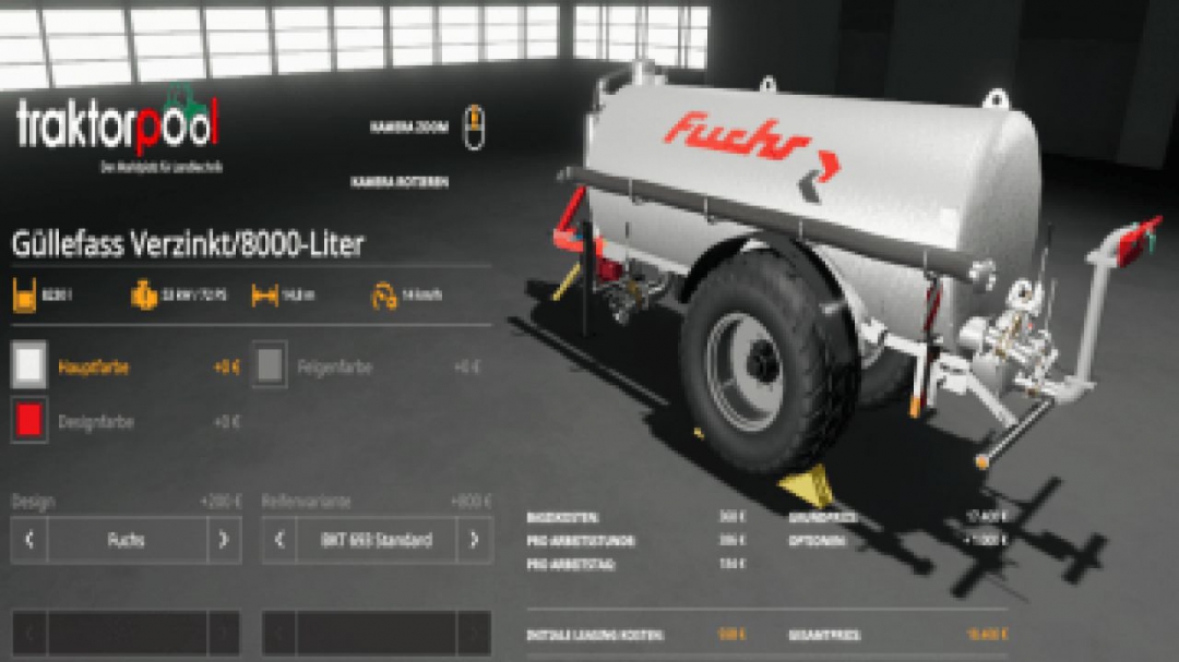 FS19 Slurry tanker set 9000 liters