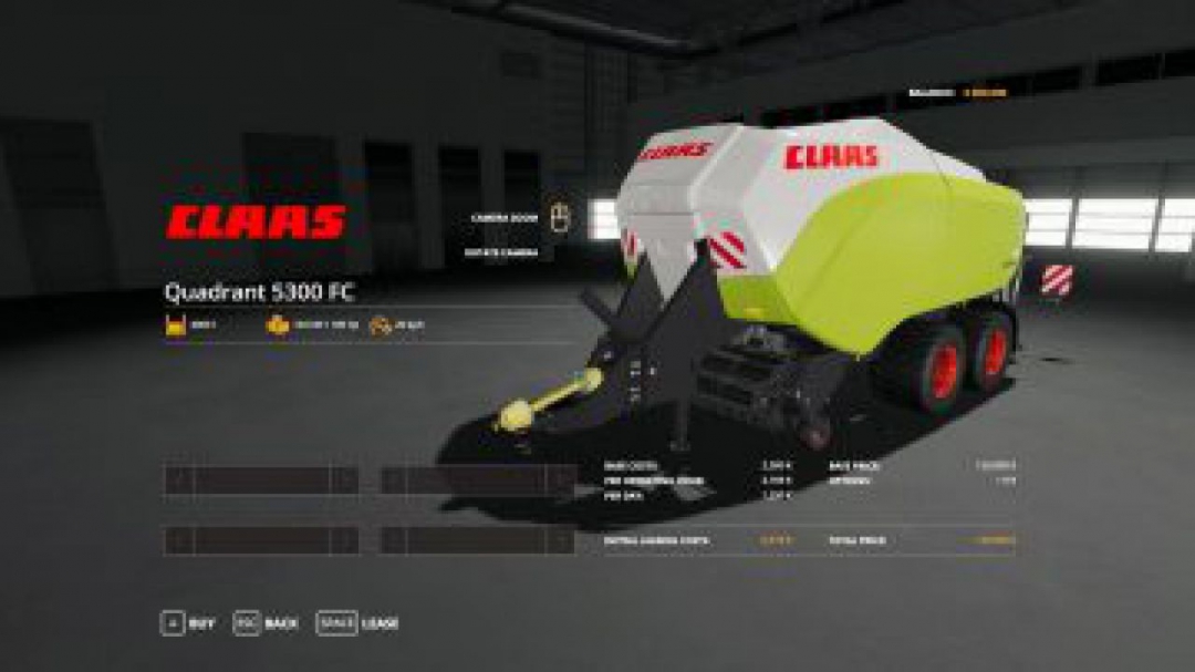 FS19 Claas Quadrant 5300 FC v1.1