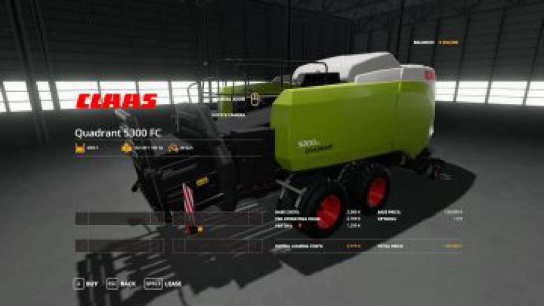 FS19 Claas Quadrant 5300 FC v1.1