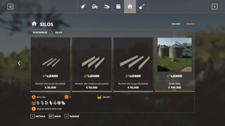 fs19-mods,  FS19 PLACEABLE GRAIN SILO SYSTEM V1.0.0.0