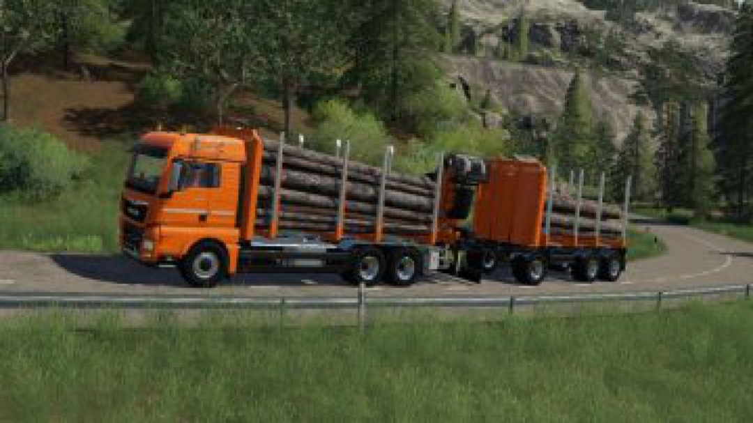 FS19 FLIEGL TIMBER WOOD TRAILER V1.0.0.1