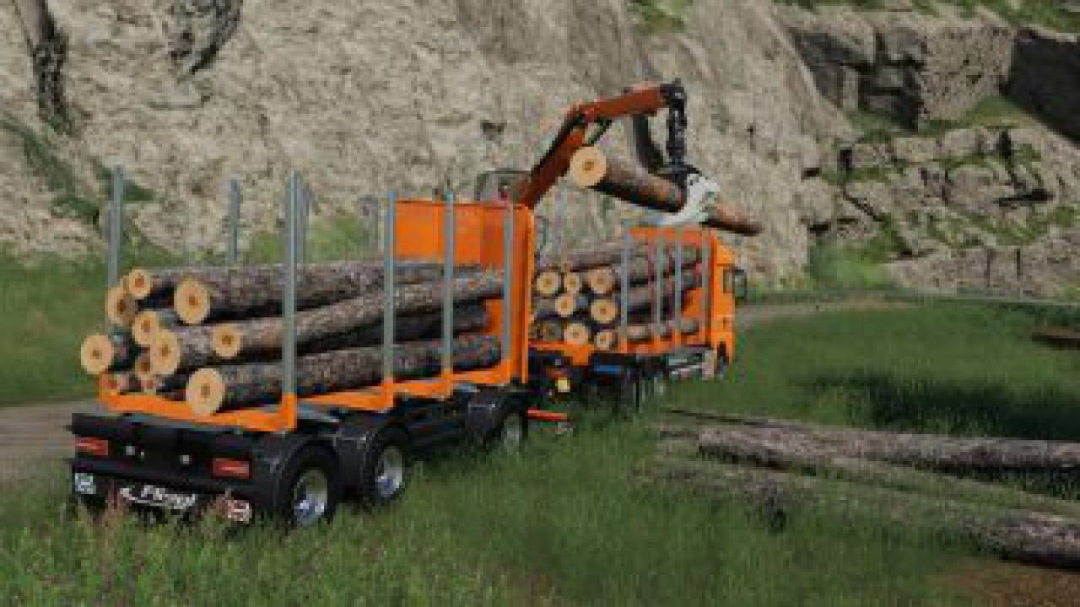 FS19 FLIEGL TIMBER WOOD TRAILER V1.0.0.1