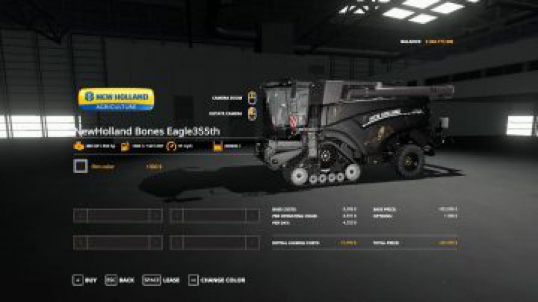 FS19 BONES NEWHOLLAND HARVESTER AND HEADER VE V1.0