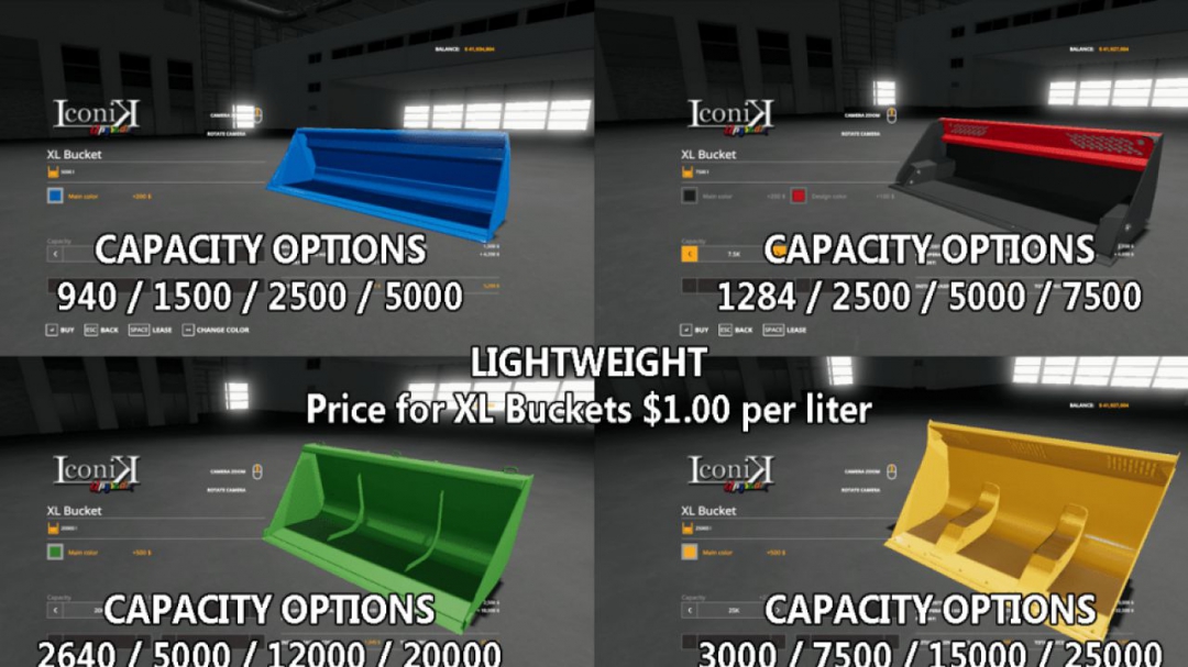 FS19 ICONIK XL BUCKETS V3