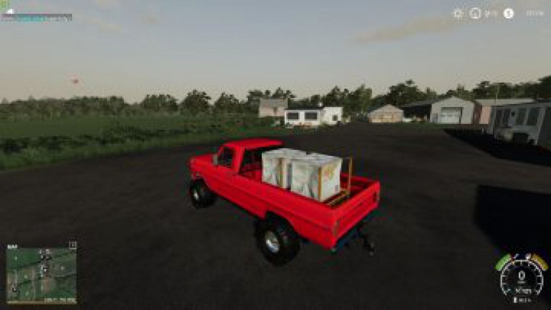 FS19 1970 FORD F250 with colision on flatbed v1.1