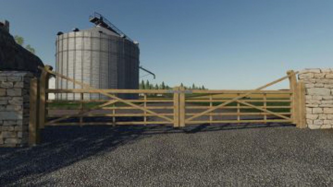 FS19 Wooden Gates Fences And Stone Walls v1.0.0.0