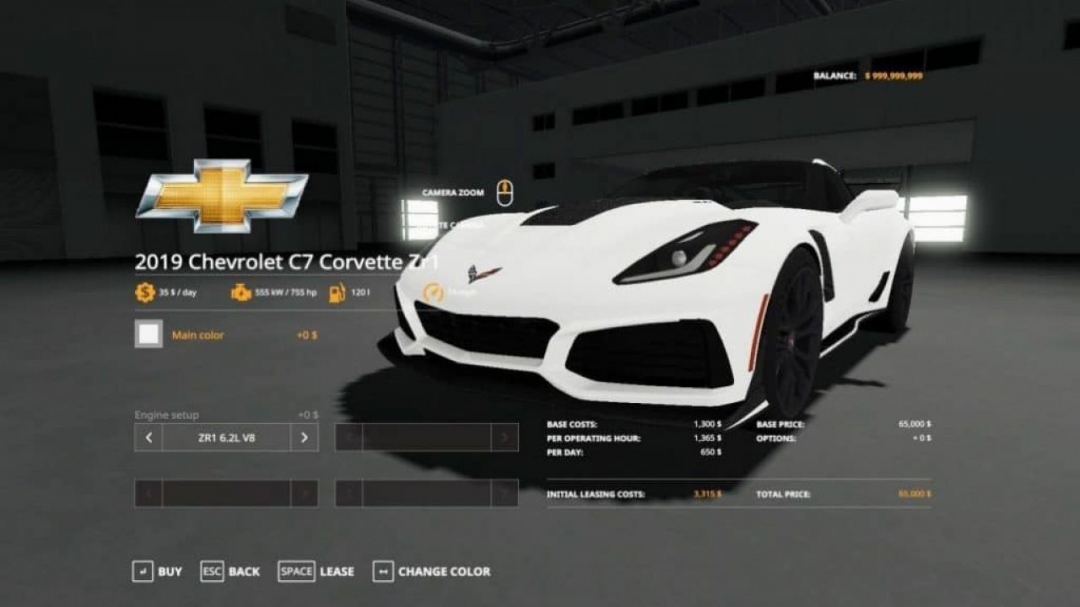 FS19 2019 CORVETTE C7 ZR1 V1