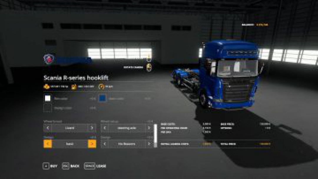 FS19 Scania R-series hooklift v1.2.0.0