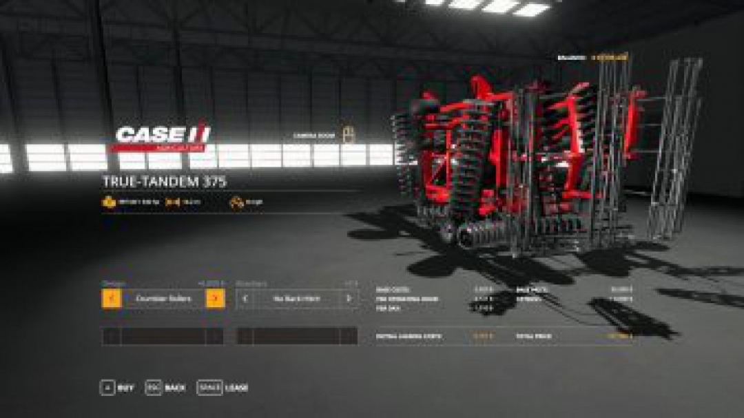 FS19 Case IH True-Tandem 375 Disk Harrow v1.0