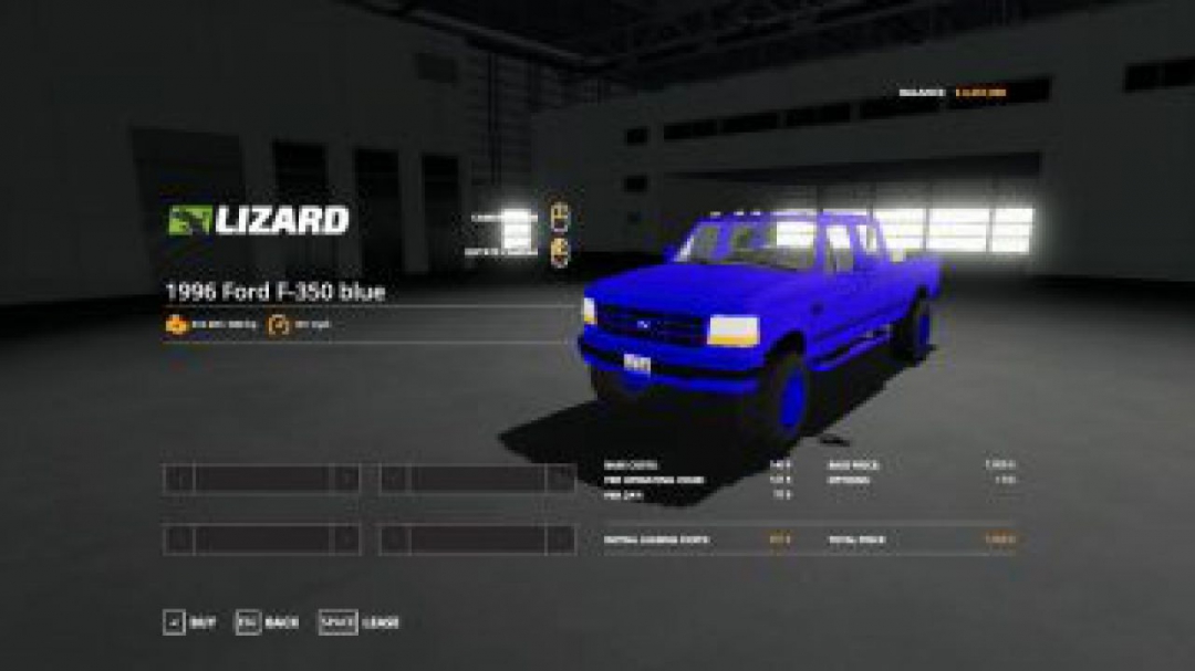 FS19 1996 f350 blue v1.0