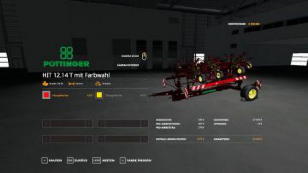 FS19 Pottinger HIT 12.14 T with Farbwahl v1.0