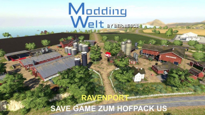Trending mods today: FS19 Mw Hof Pack – USA Edition Savegame Demo Ravenport v1.0