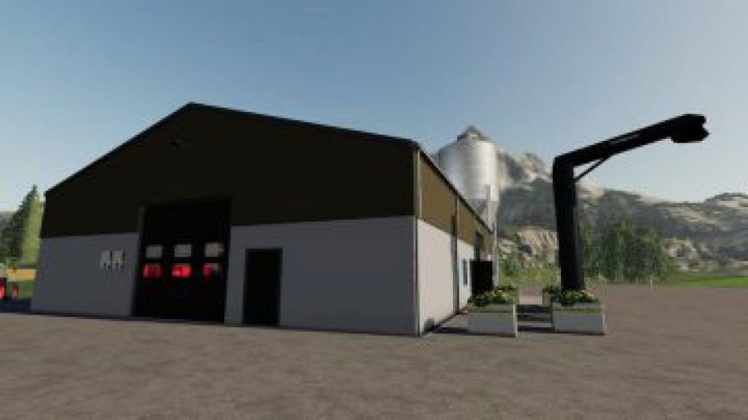 FS19 Halle mit Silo fur Hackschnitzel v2.0