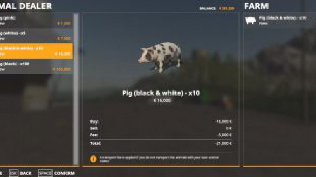 FS19 Animal Species v2.1.0