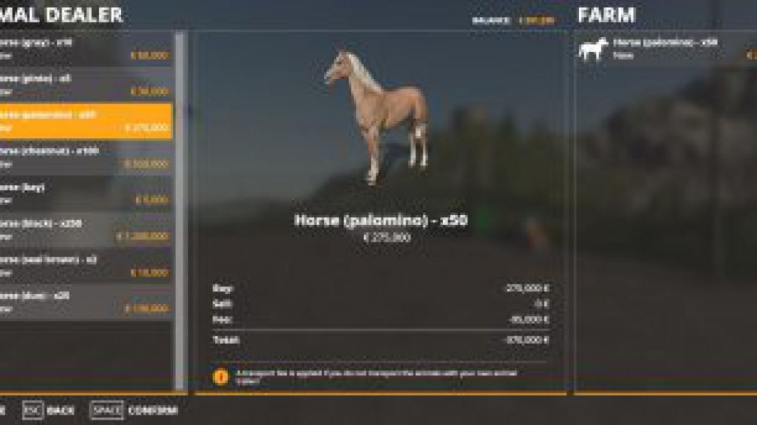 FS19 Animal Species v2.1.0