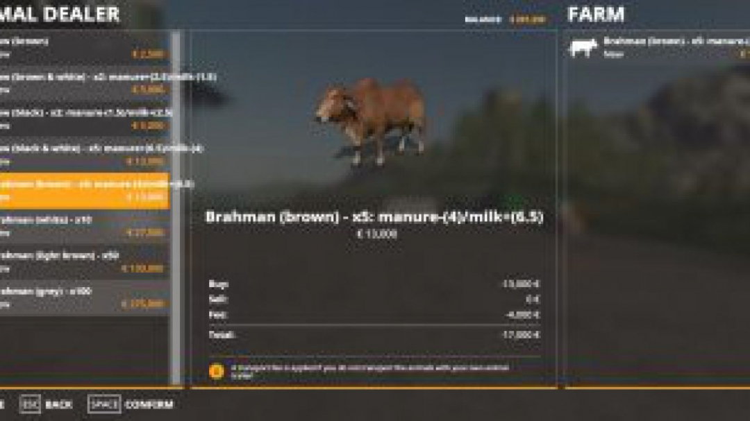 FS19 Animal Species v2.1.0