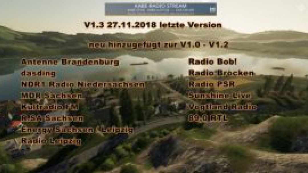 FS19 Radio Streams Germany v1.6