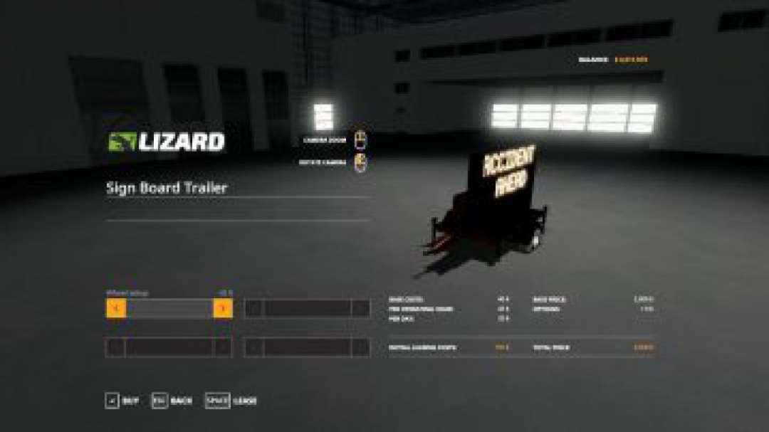 FS19 Accident ahead sign beta