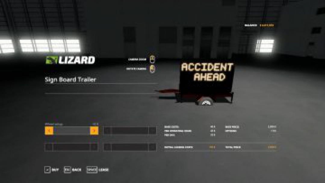 FS19 Accident ahead sign beta