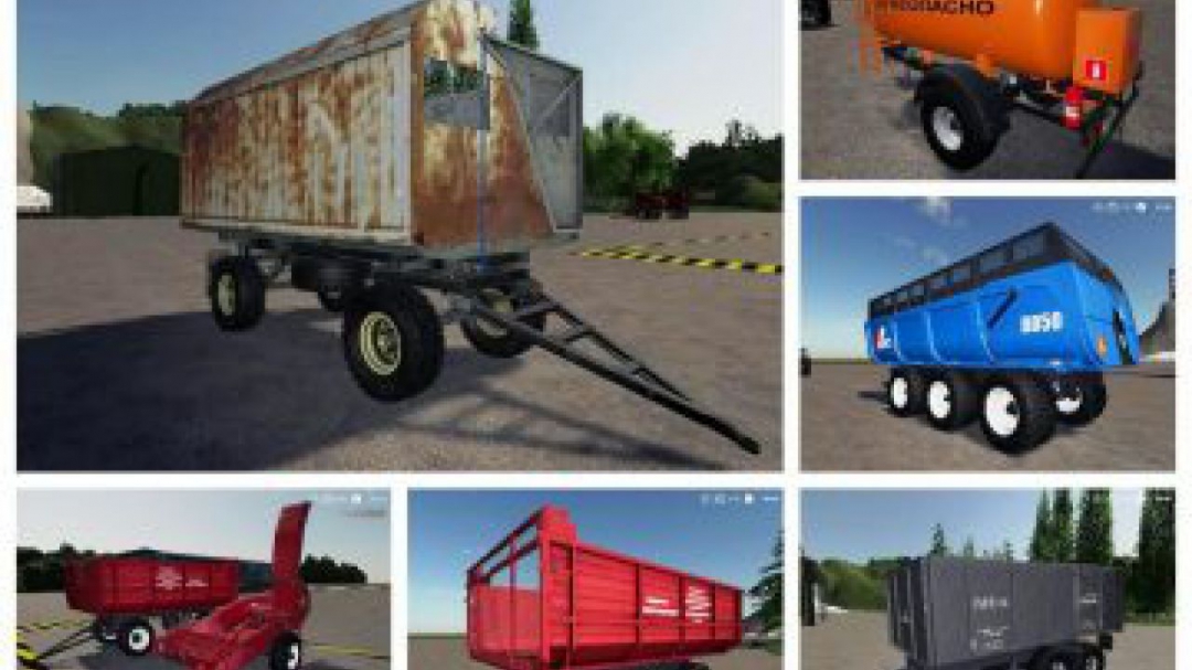 FS19 Pack trailers for tractor v1.0