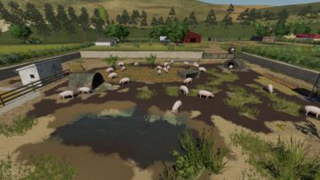 FS19 Placeable open Pig Area v1.0