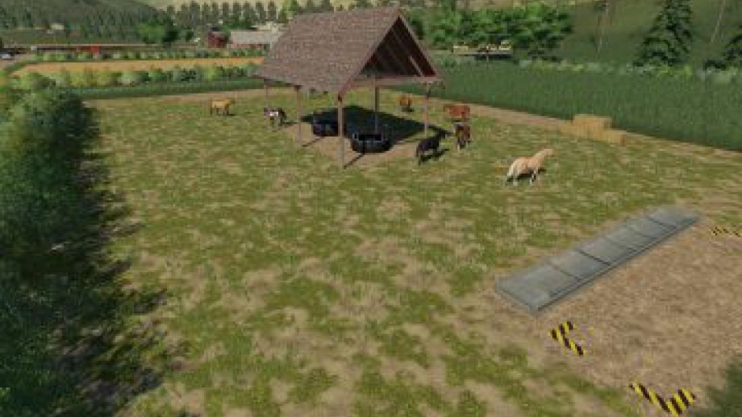 FS19 Placeable Open Horse pasture v1.0