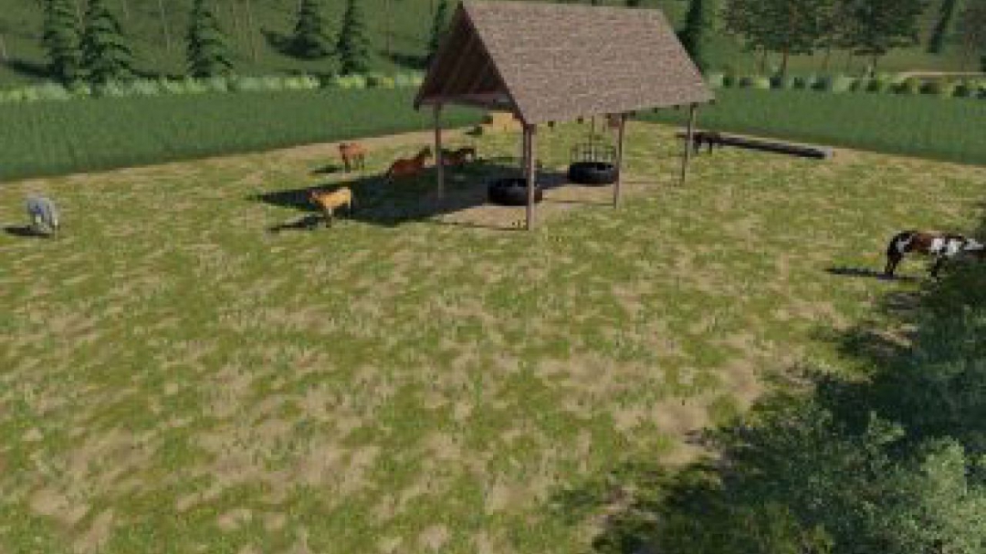 FS19 Placeable Open Horse pasture v1.0