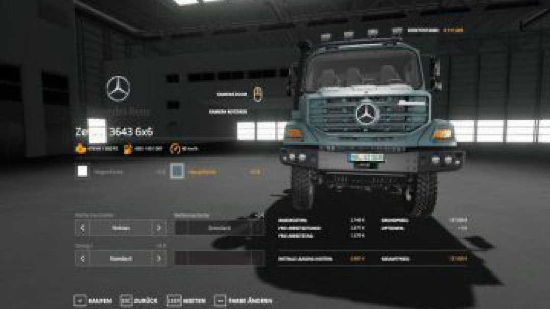 FS19 Mercedes Zetros 3643 6×6 v1.0.0.0