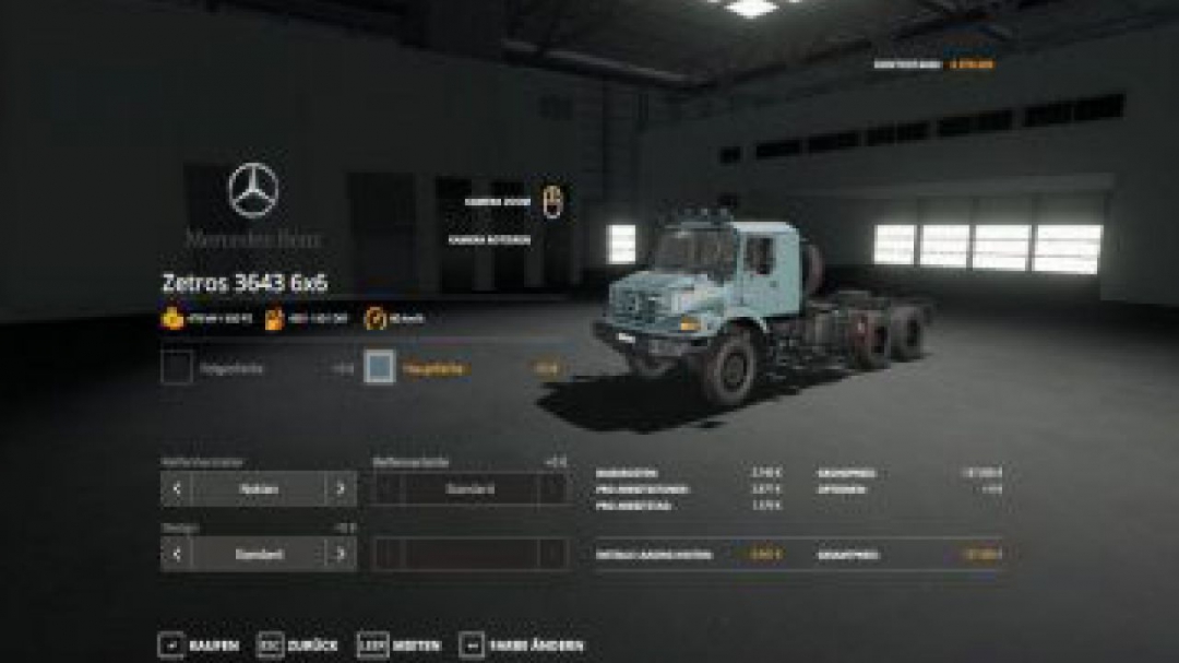 FS19 Mercedes Zetros 3643 6×6 Final v2.0