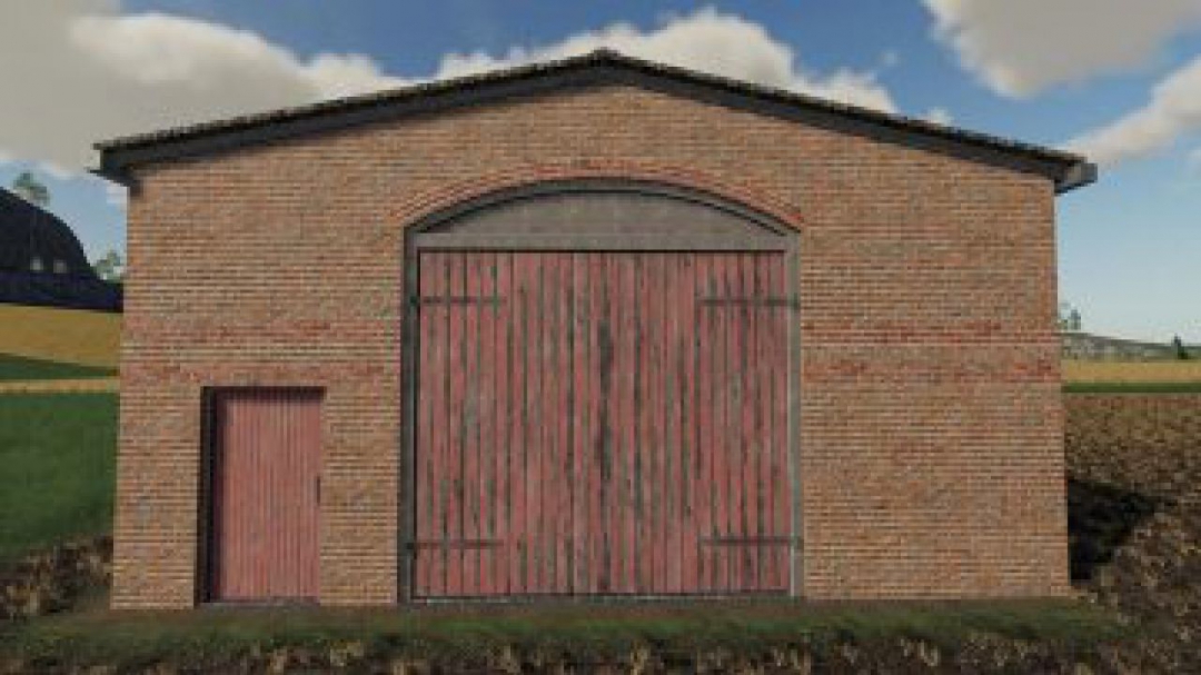 FS19 Multi Purpose Barns With Red Doors v1.0.0.0