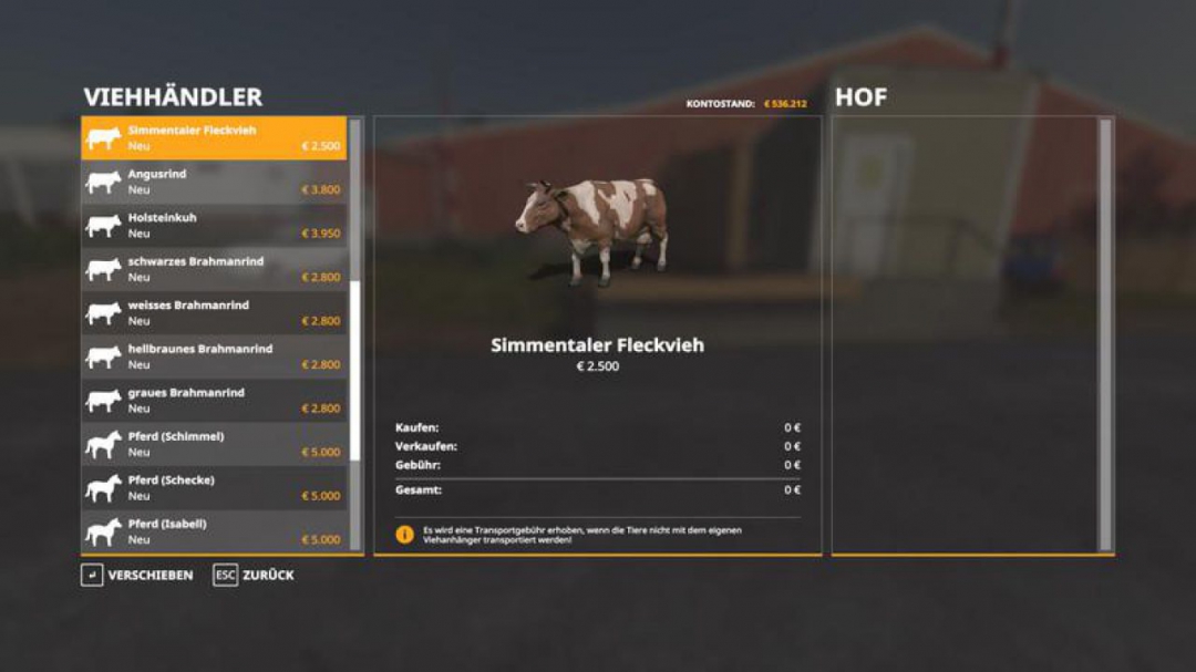 FS19 Cattle Breed Mod v0.9