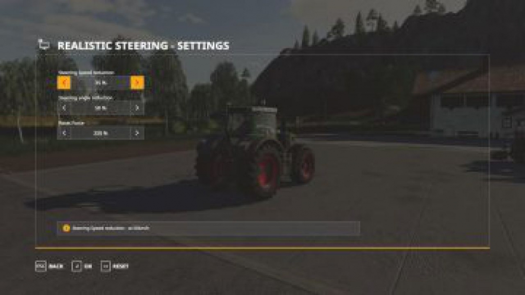 FS19 Realistic Steering v1.0.0.0