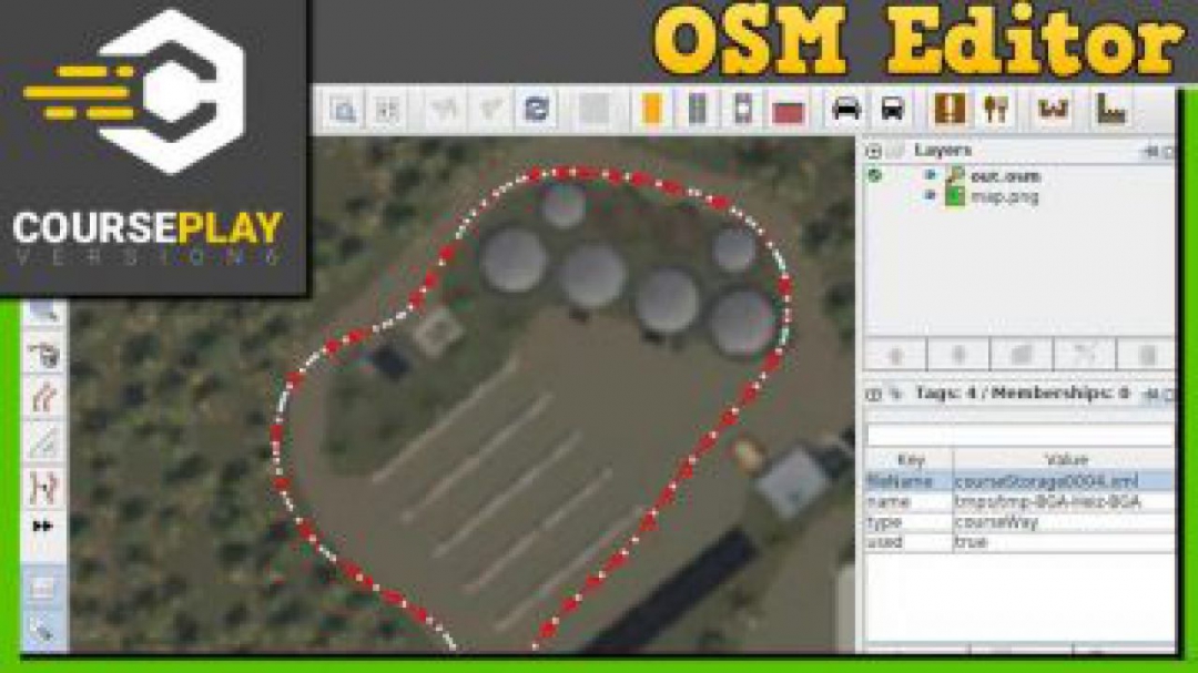 FS19 Courseplay 6 Editor OSM Converter v1.0