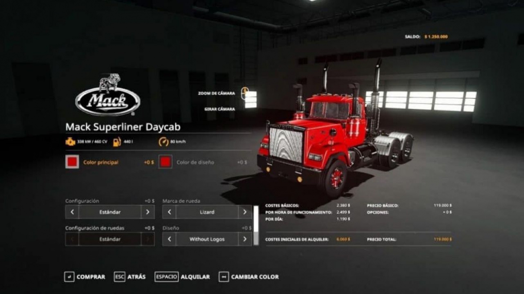 FS19 MACK SUPERLINER DAYCAB