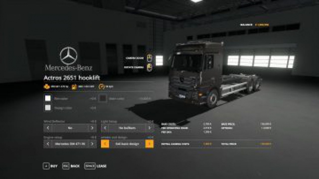 FS19 Mercedes Actros 2651 hooklift v1.0.0.0