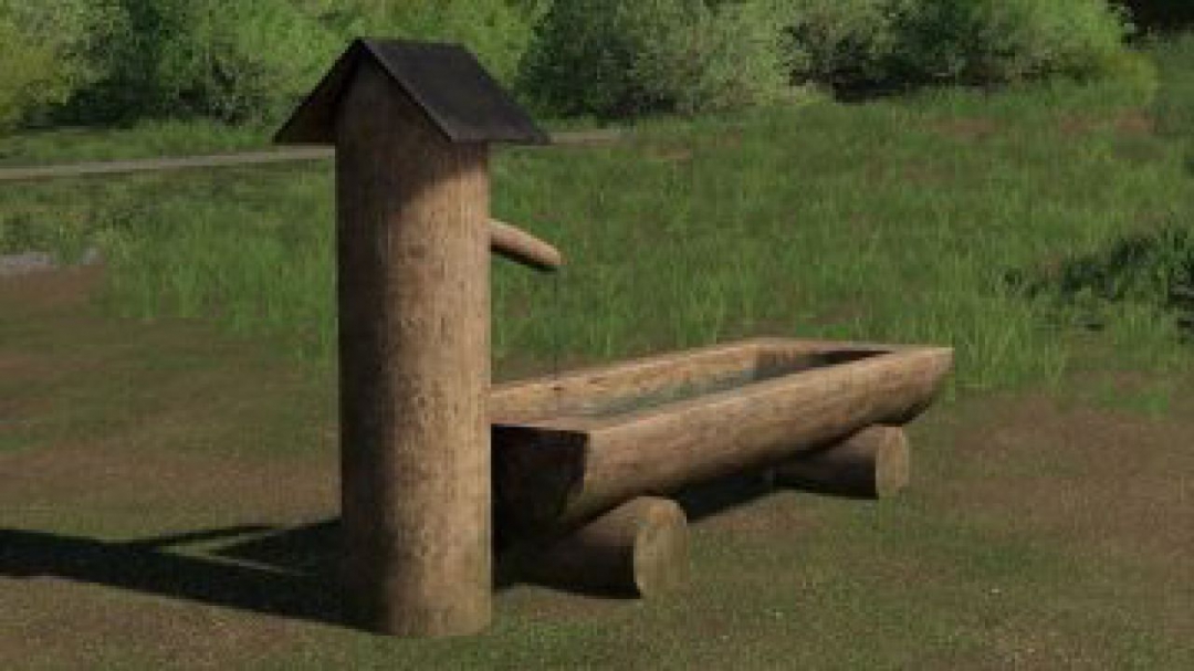 FS19 Wooden Fountain v1.0.0.0